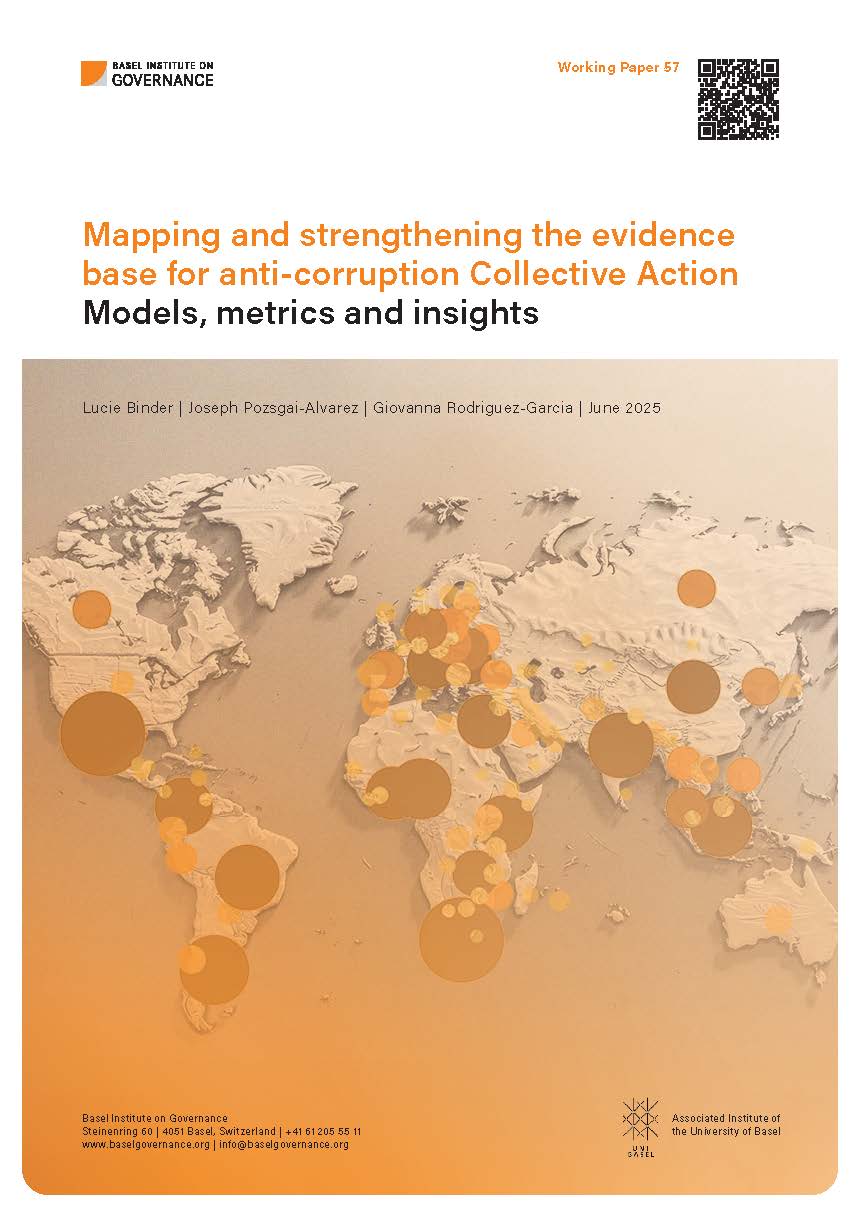 Cover page of Working Paper 57, showing a world map with Collective Action Initiatives