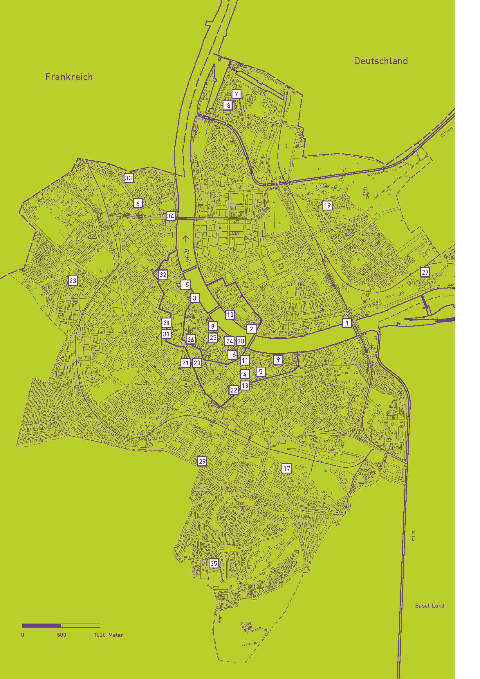 Kantonskarte mit Übersicht über die Ausgrabungen und Funde im Jahr 2013
