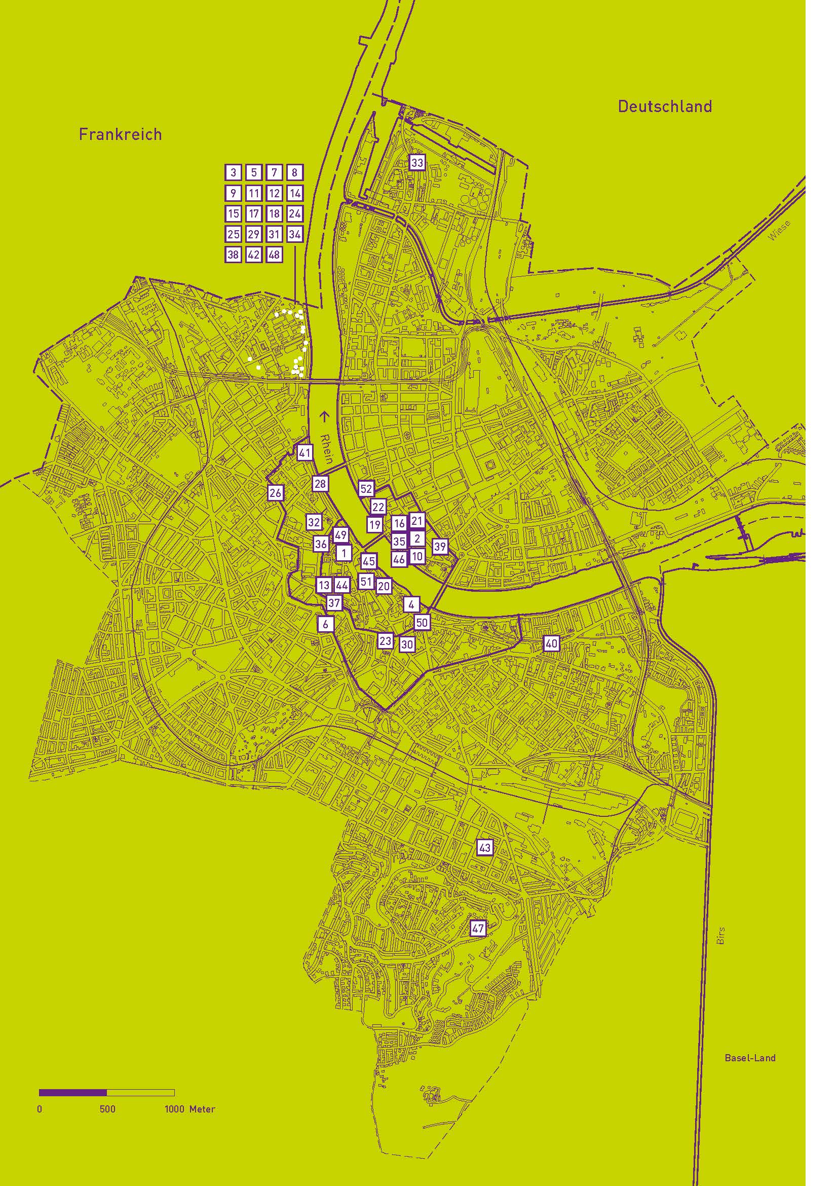 Kantonskarte mit Übersicht über die Ausgrabungen und Funde im Jahr 2011