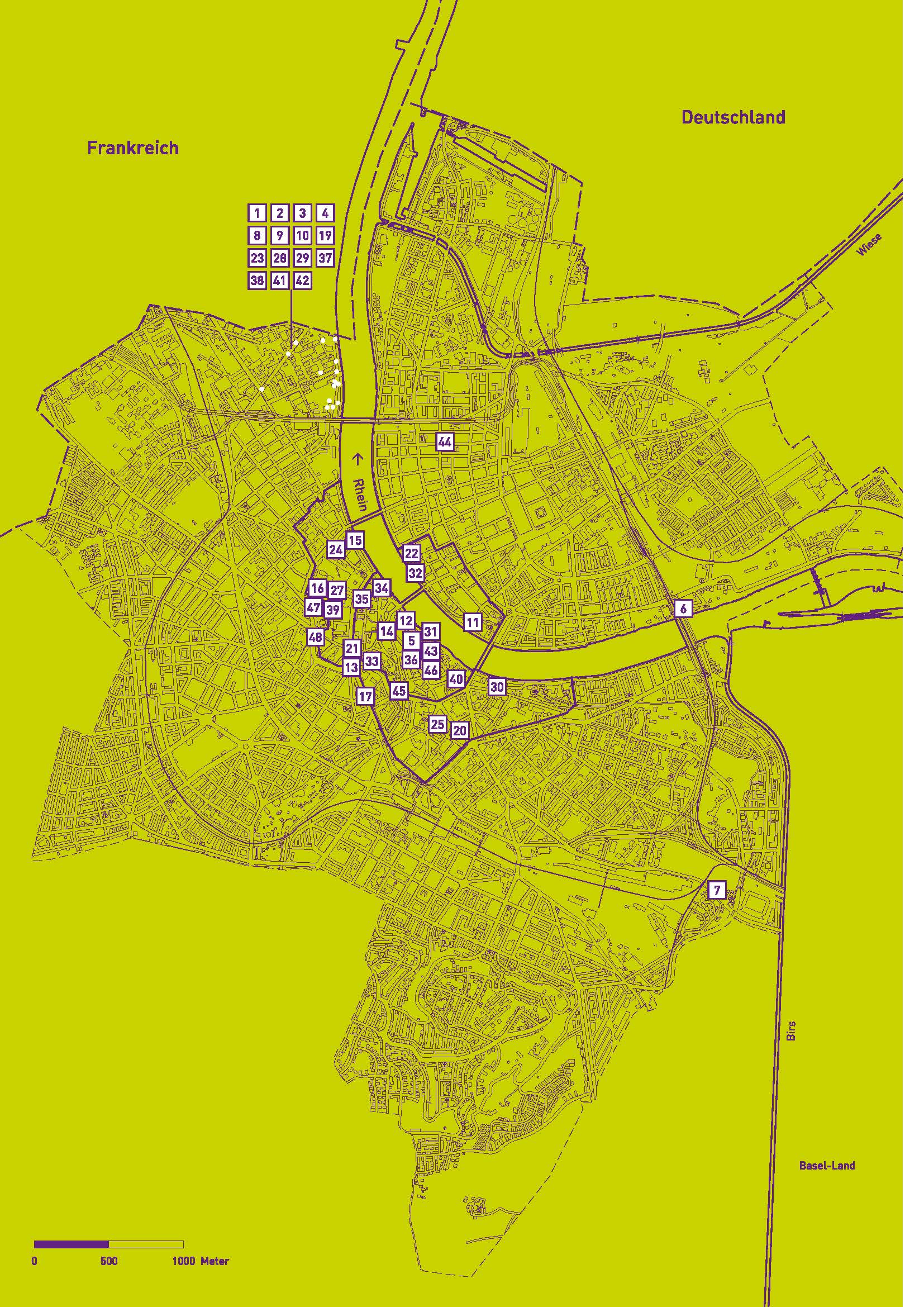 Kantonskarte mit Übersicht über die Ausgrabungen und Funde im Jahr 2010